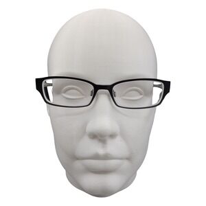 Bevel Macher 8548 GYGR Eyeglasses Black Gray Rectangular Frame Japan 51-18